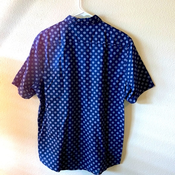 Mens Button up short sleeve - H&M brand - Navy - Picture 2 of 5